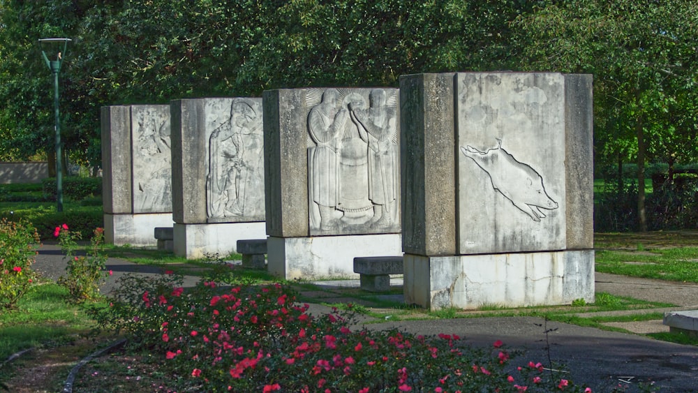 gray concrete wall with womans face print