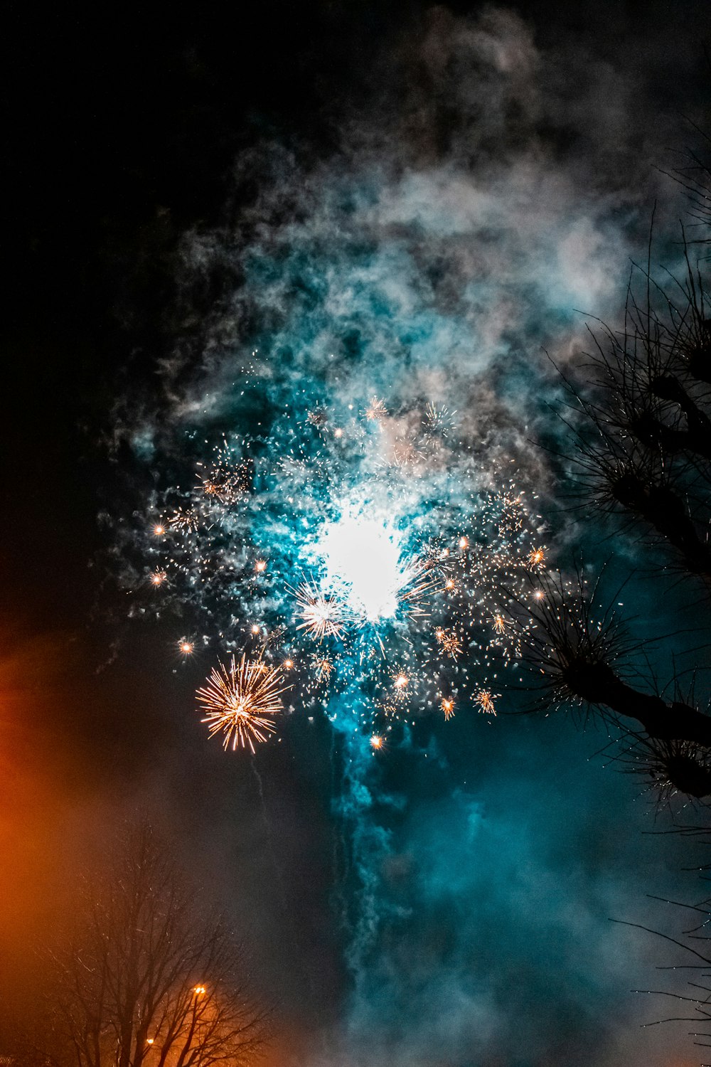 fireworks display during night time