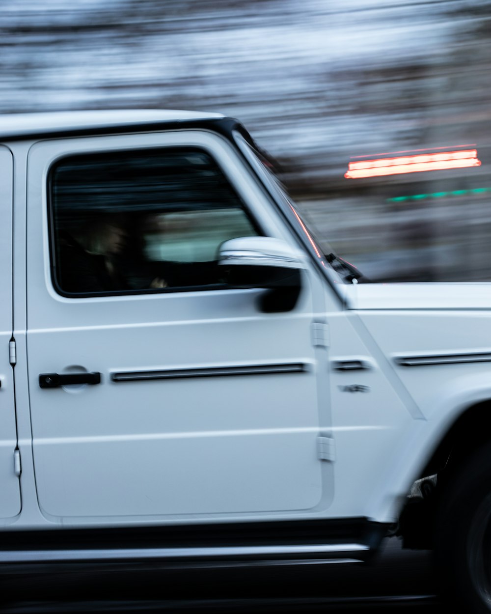 white crew cab pickup truck