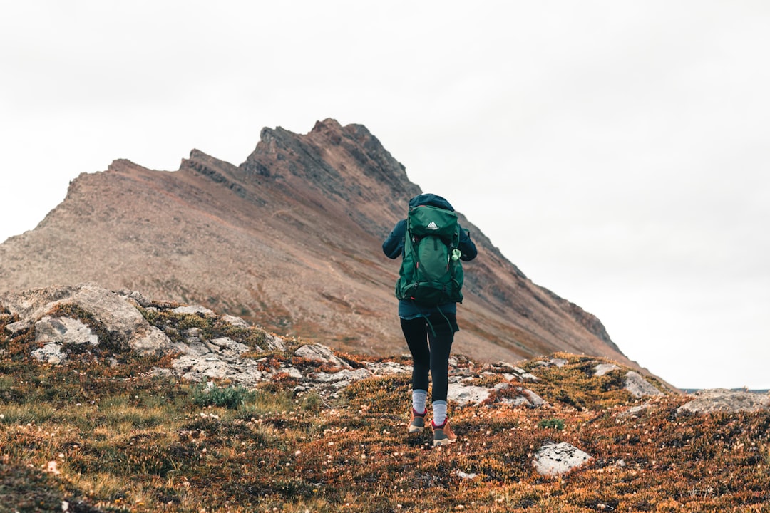 man in green jacket and black pants standing on brown rocky mountain during daytime