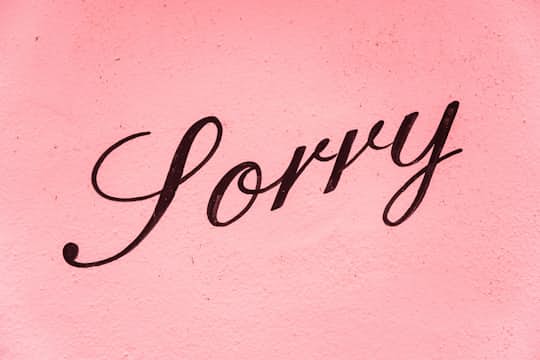 Apologise
