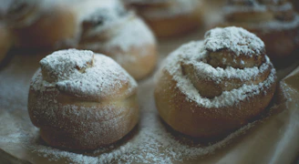 brown cookies on white textile