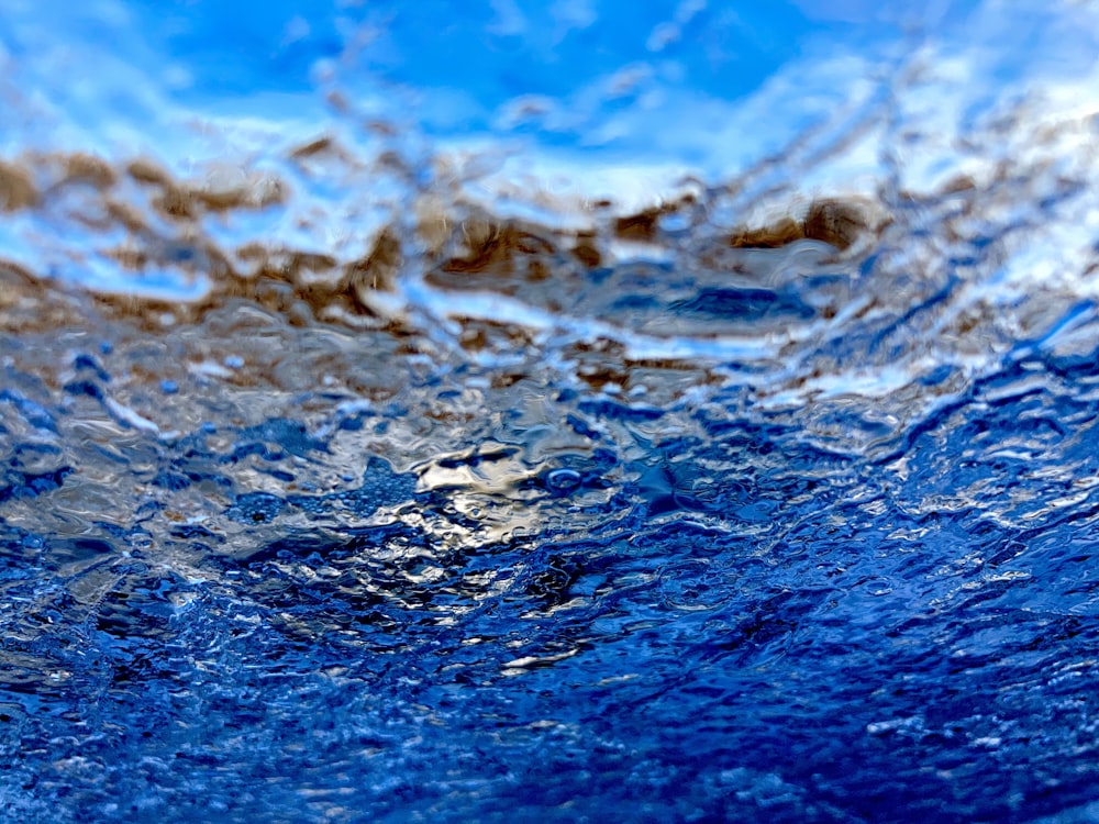 water splash in close up photography