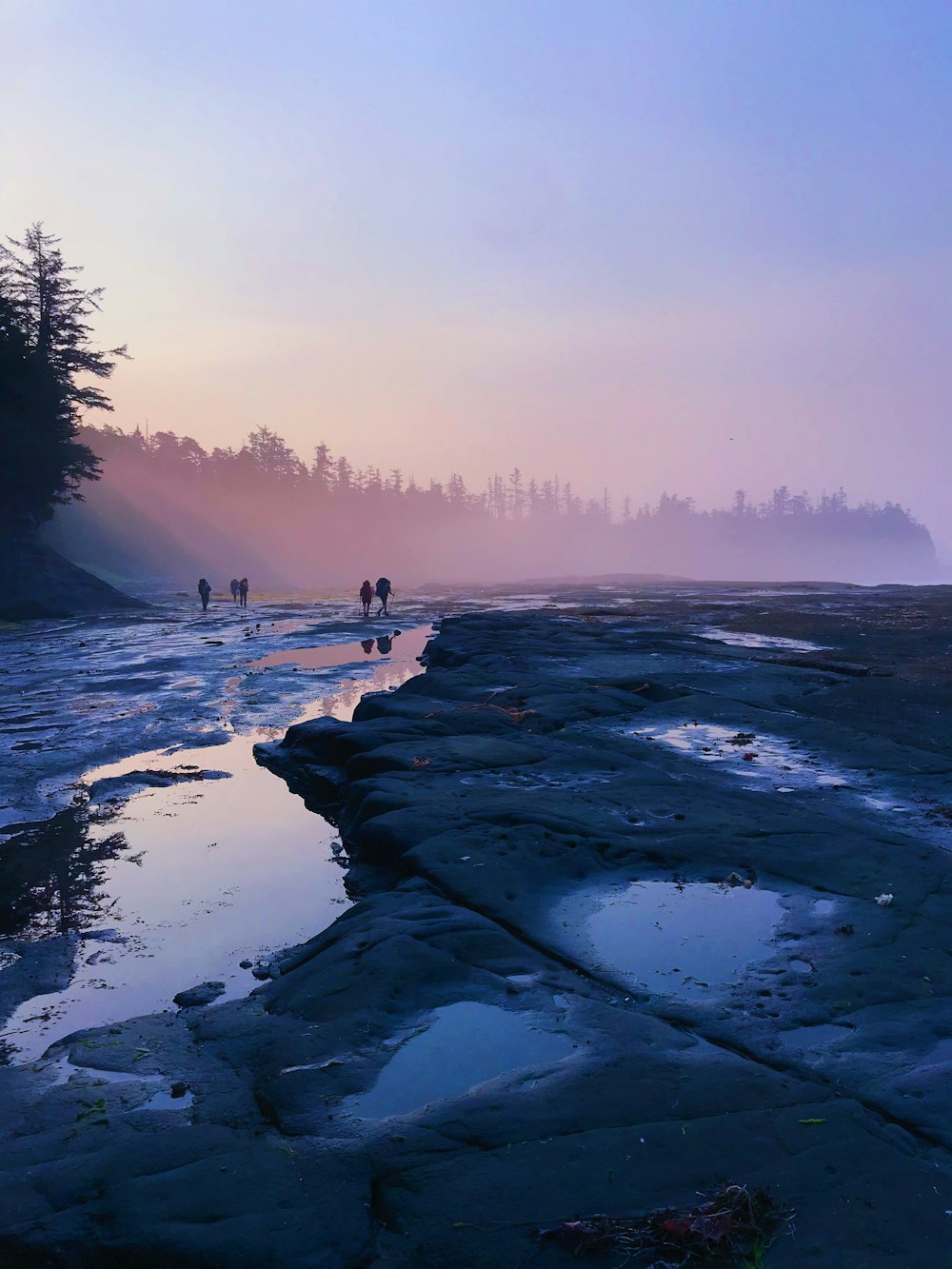 person standing on rock formation near body of water during daytime