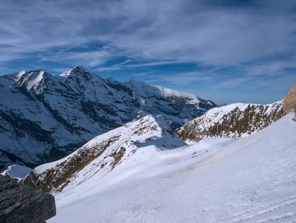 snow covered mountain under blue sky during daytime