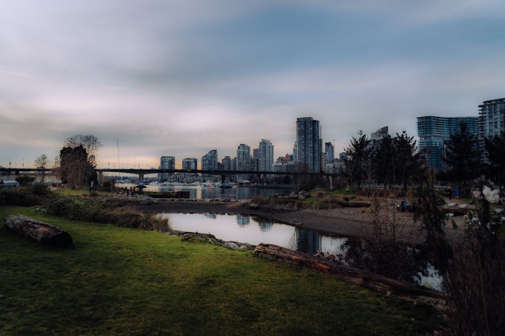 body of water near city buildings during daytime