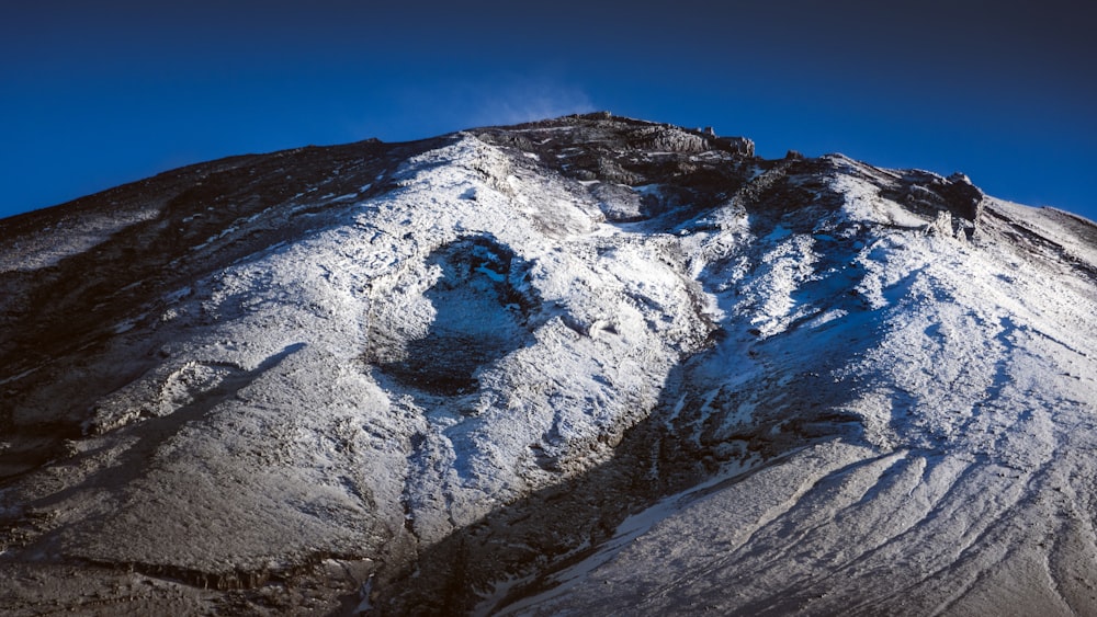 snow covered mountain under blue sky during daytime