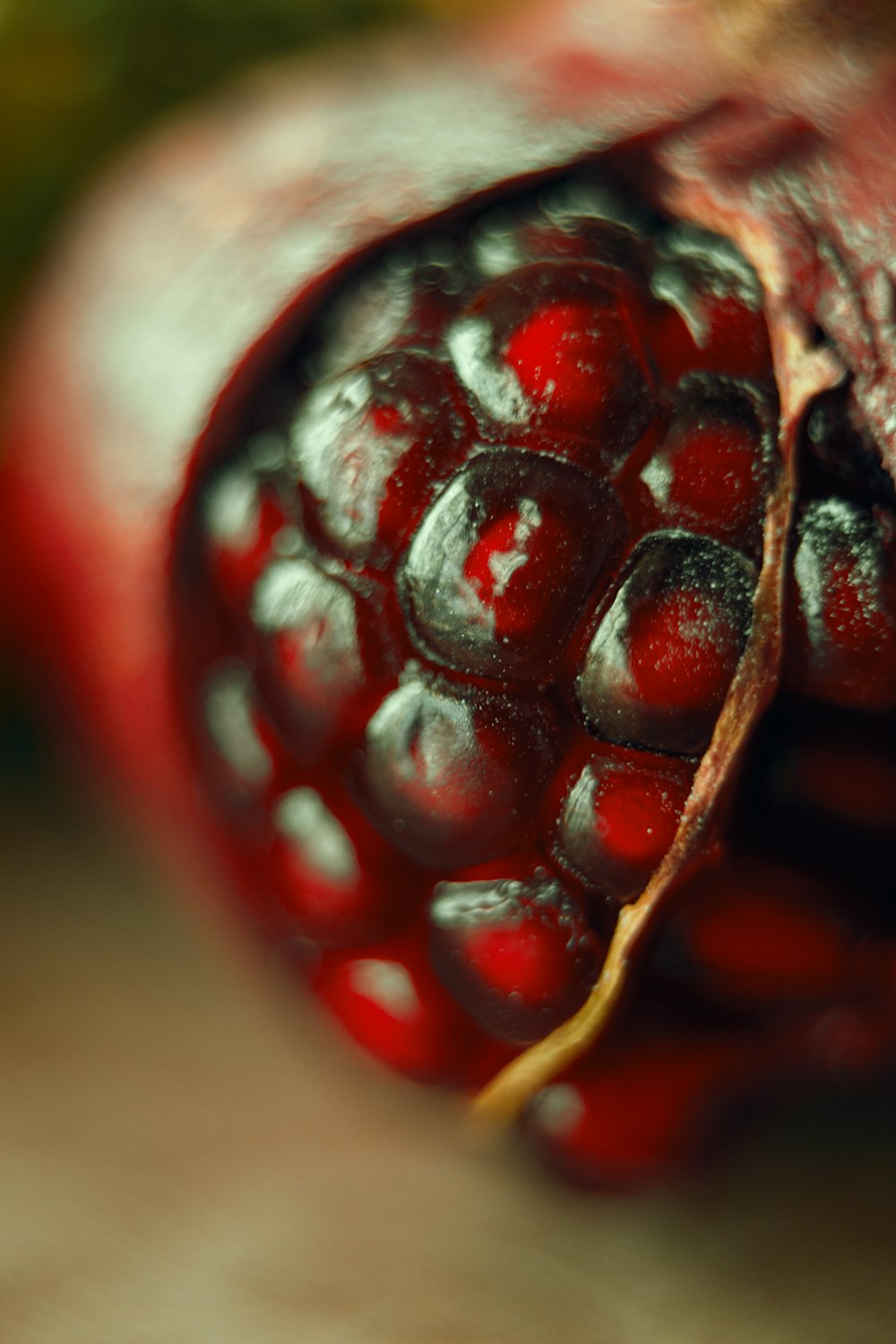 Frutos rojos redondos en fotografía de primer plano