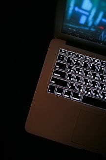 black and silver laptop computer