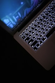 black and silver laptop computer