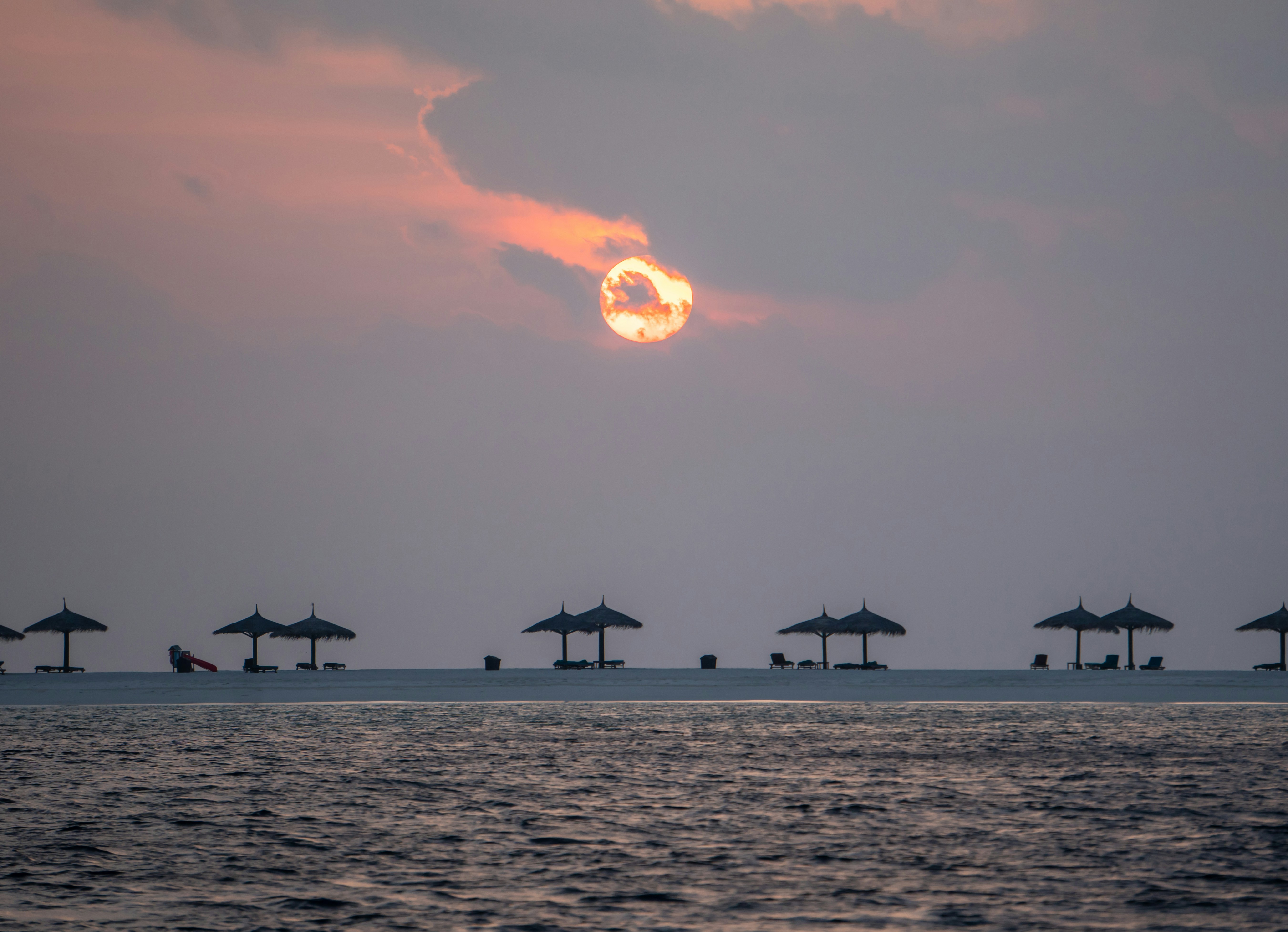 silhouette of mountain during sunset