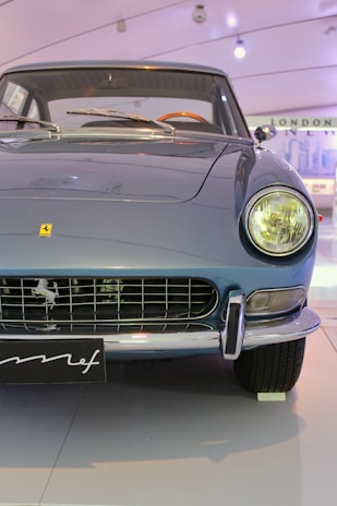 A classic car restored to its former glory.