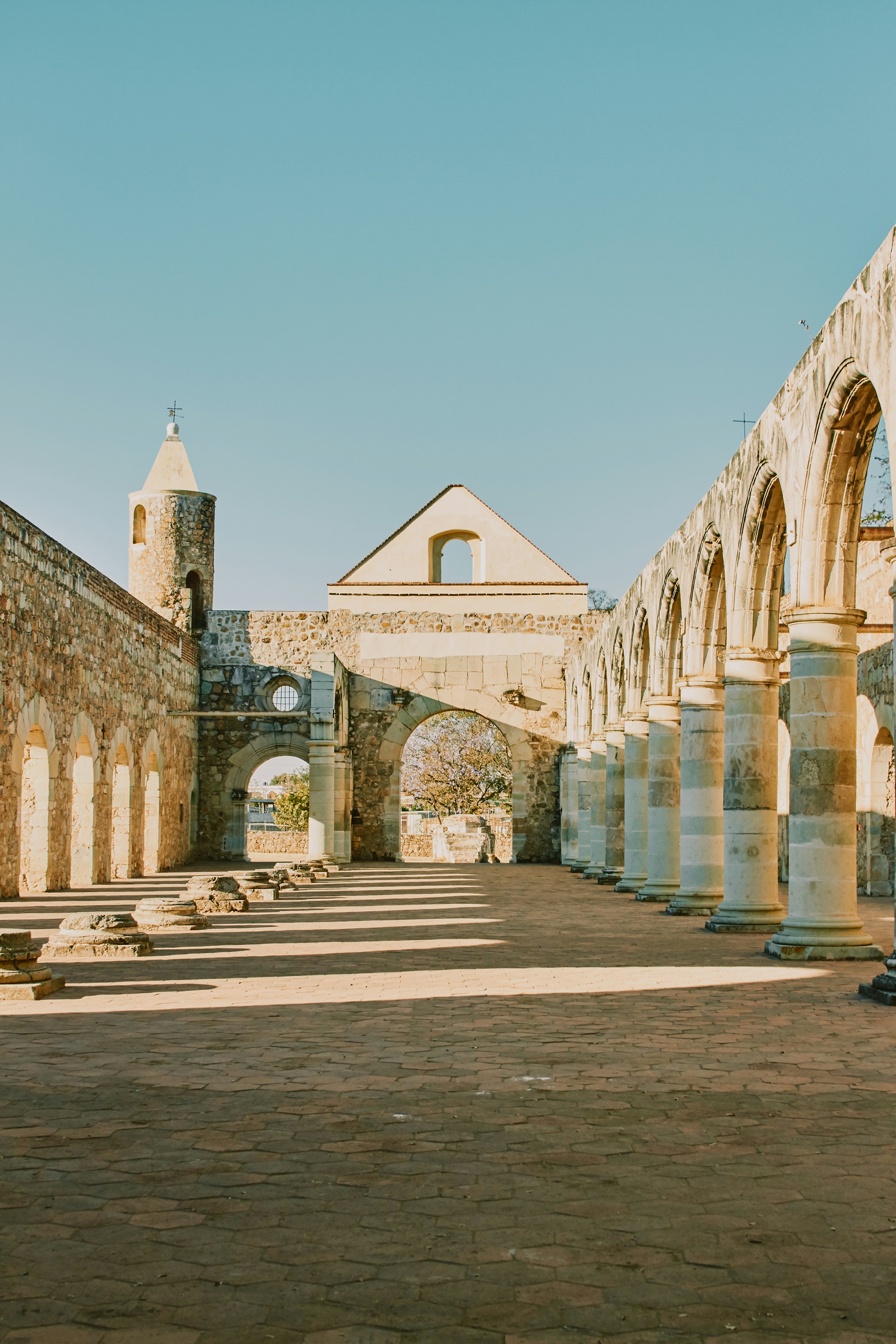 Blue sky convent ruins