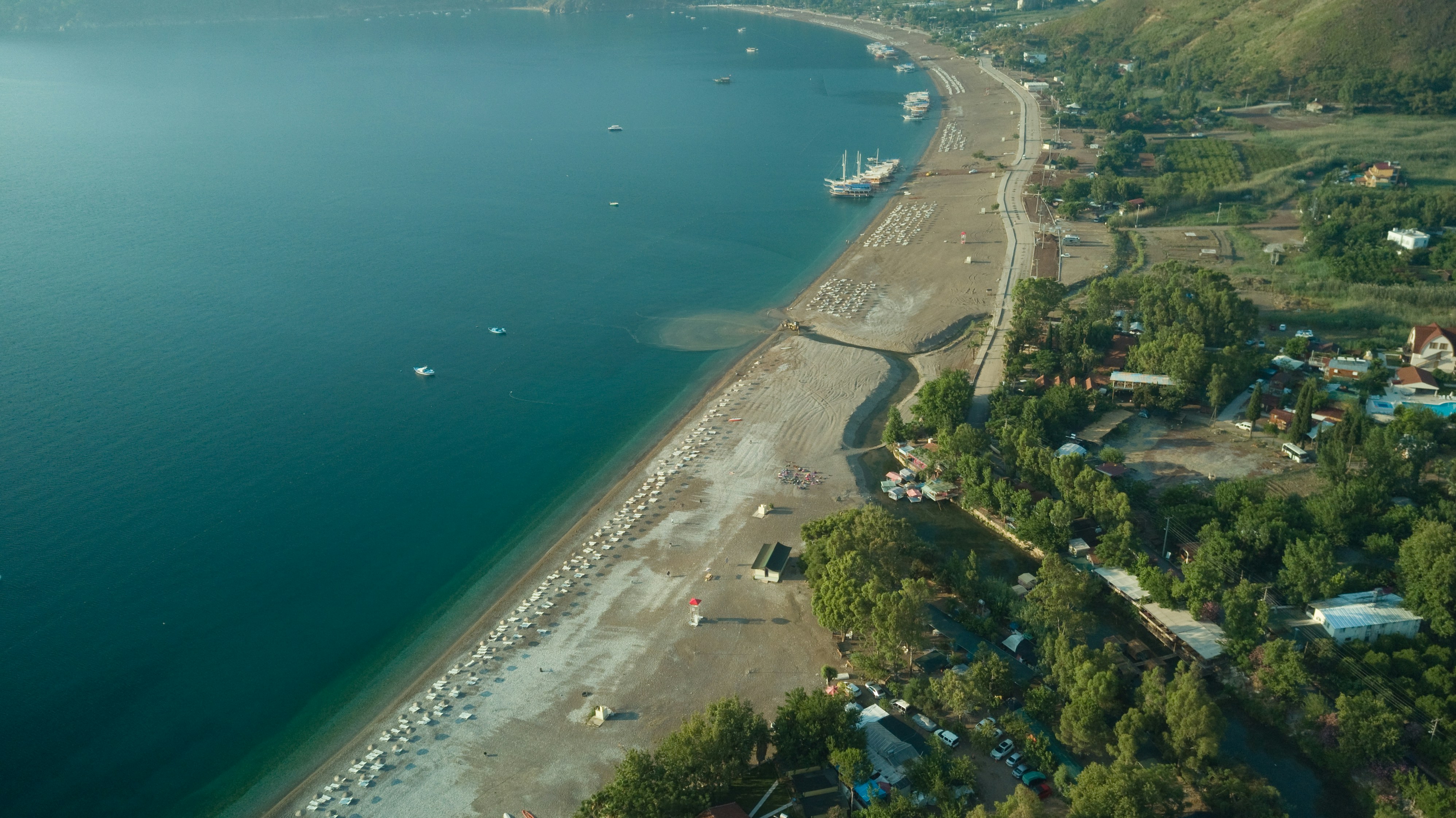 aerial view of a beach