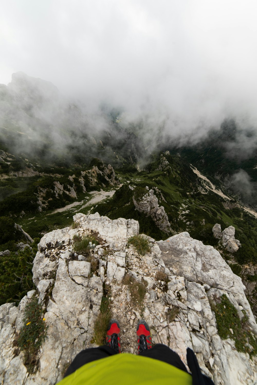 gray rocky mountain with green trees