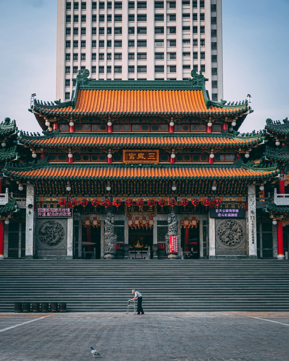 red and black chinese temple