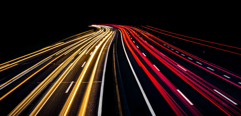 Fotografía de lapso de tiempo de luces