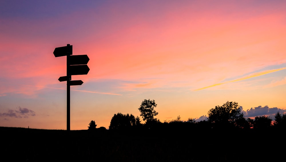 Silhouette der Bäume bei Sonnenuntergang