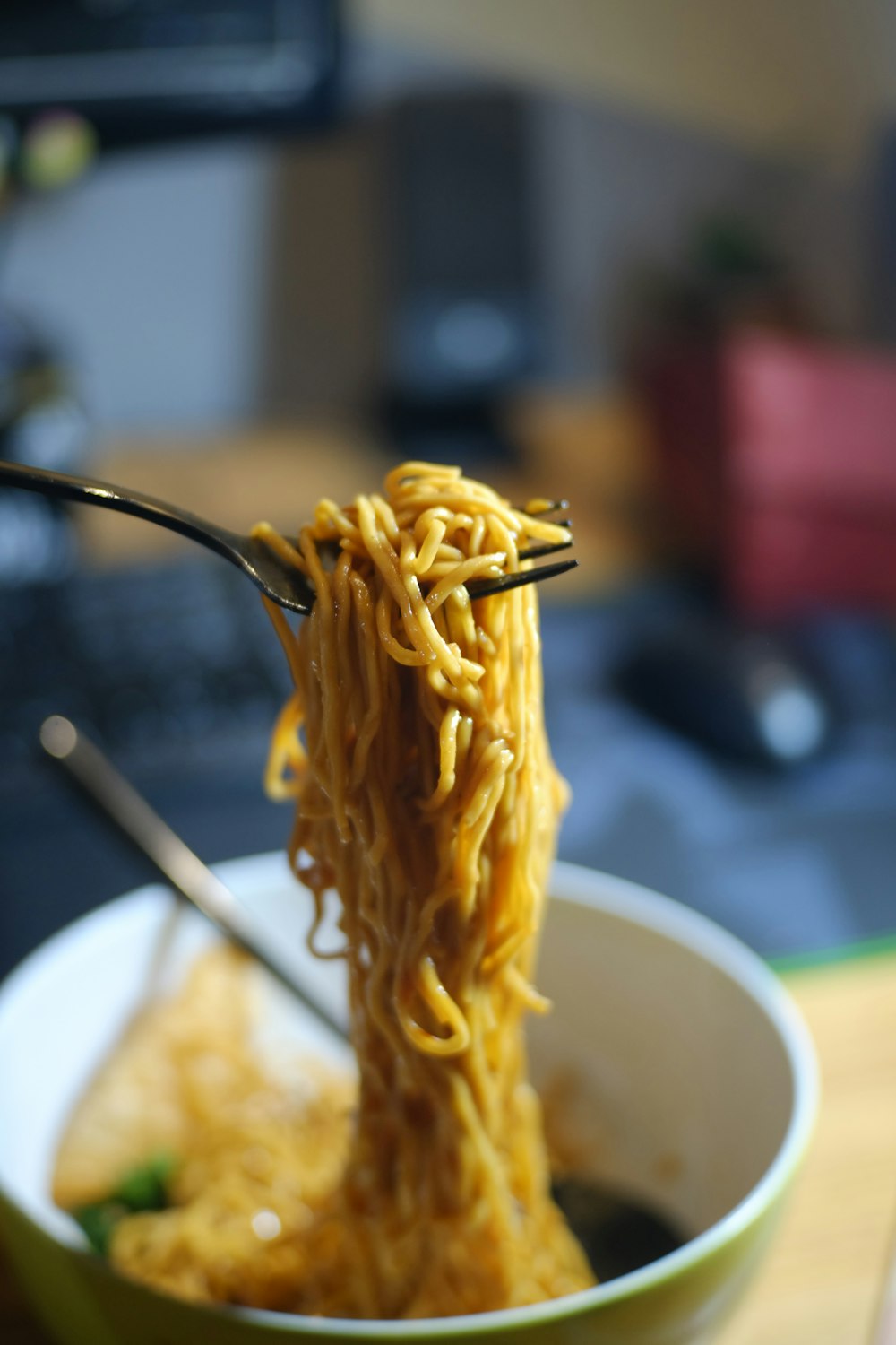 pasta on white ceramic bowl