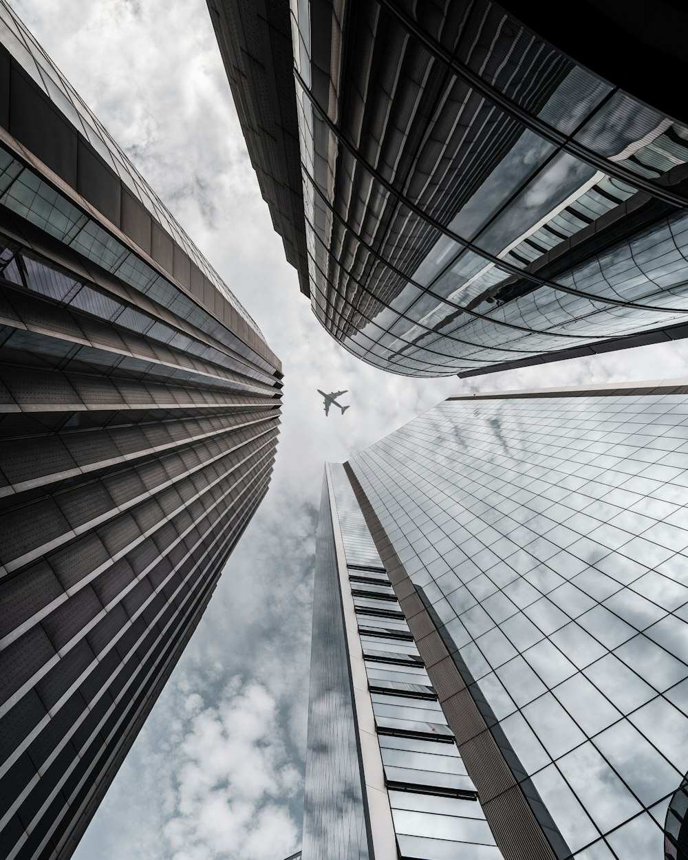 low angle photography of high rise building