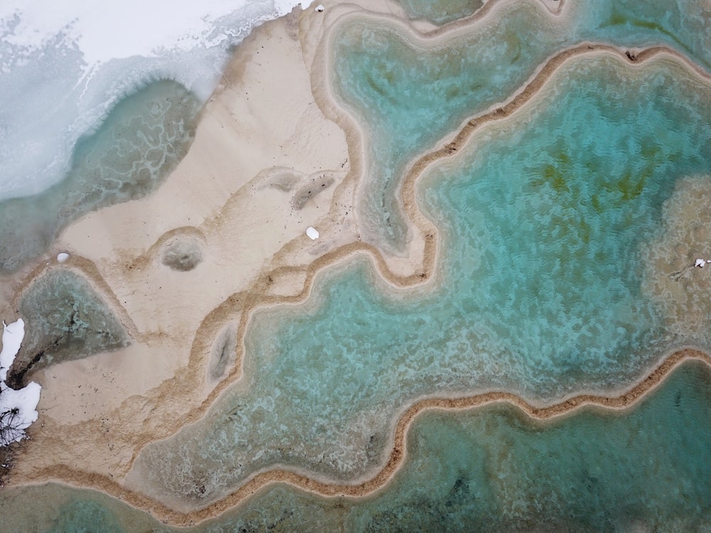 aerial view of body of water