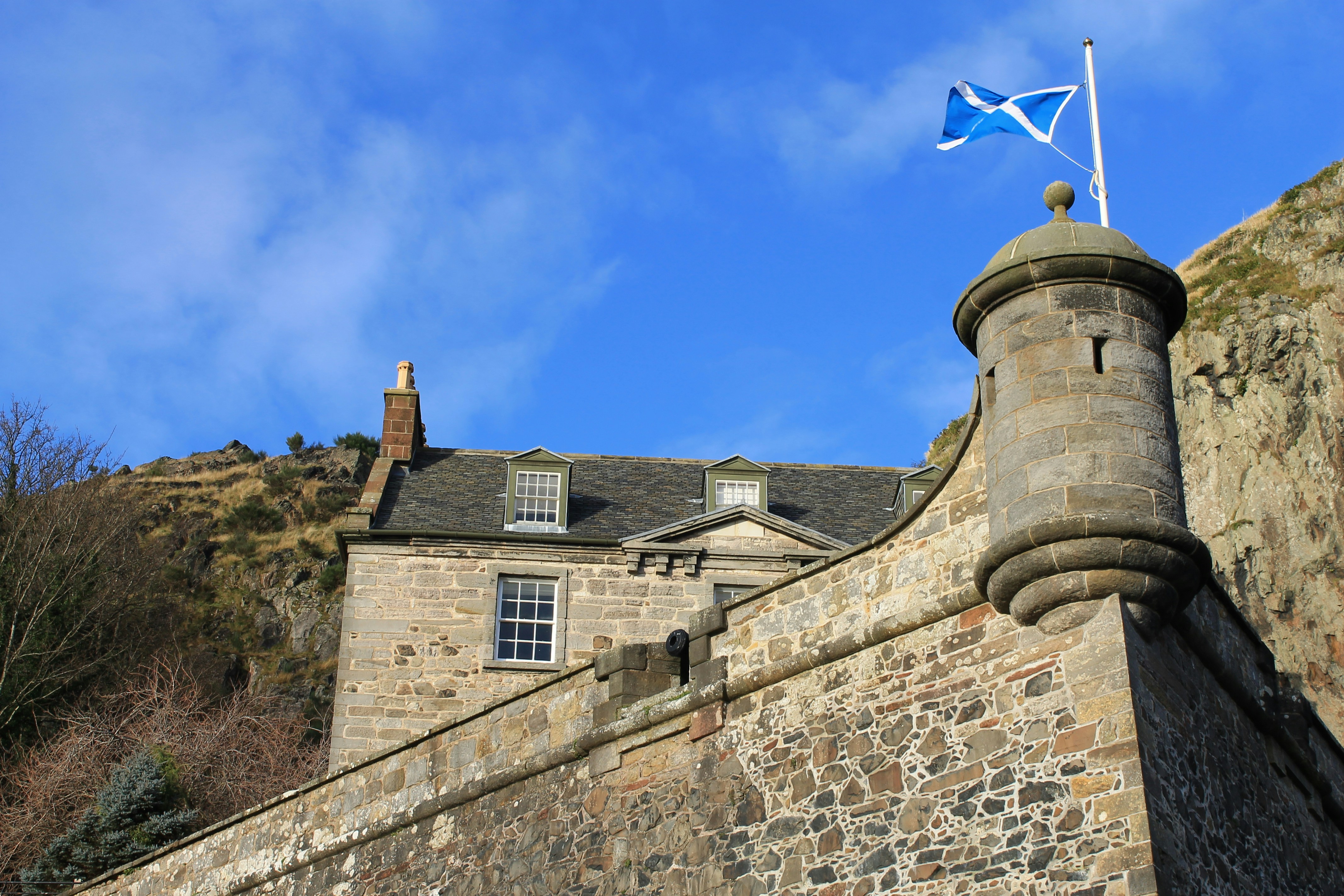 Scottish Castle by the Rock