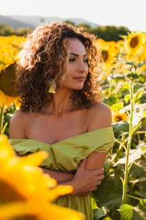 woman in yellow tube dress