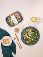 sliced food on green ceramic plate