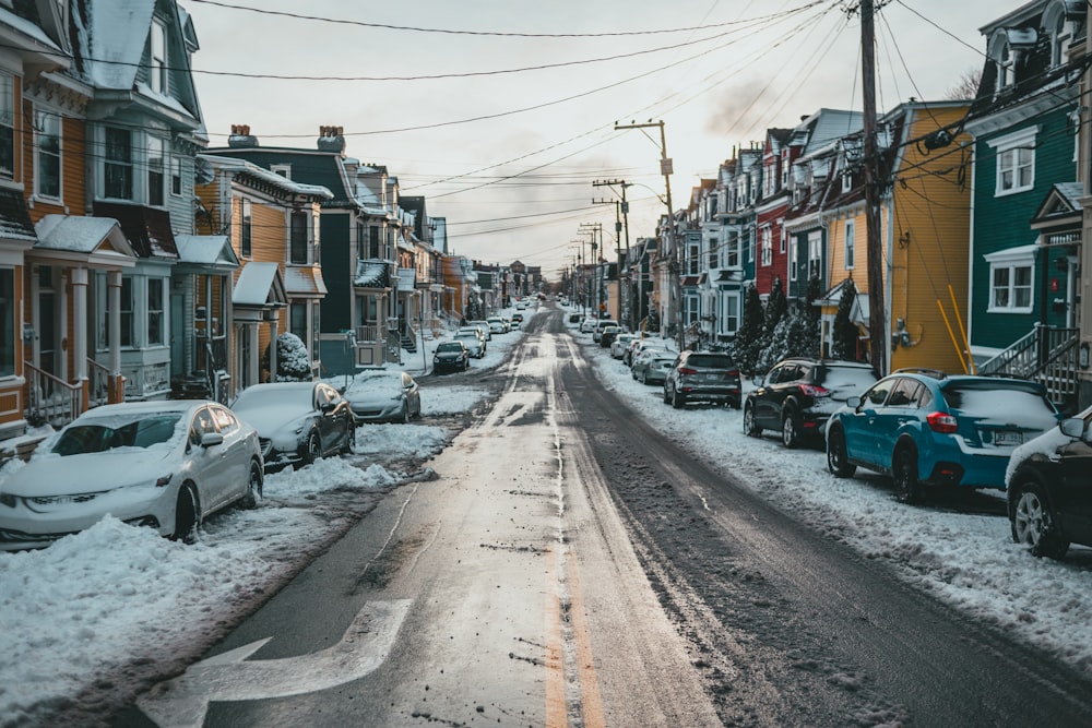 cars parked on side of the road during daytime