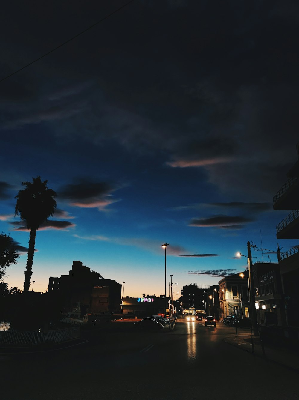 cars on road during night time