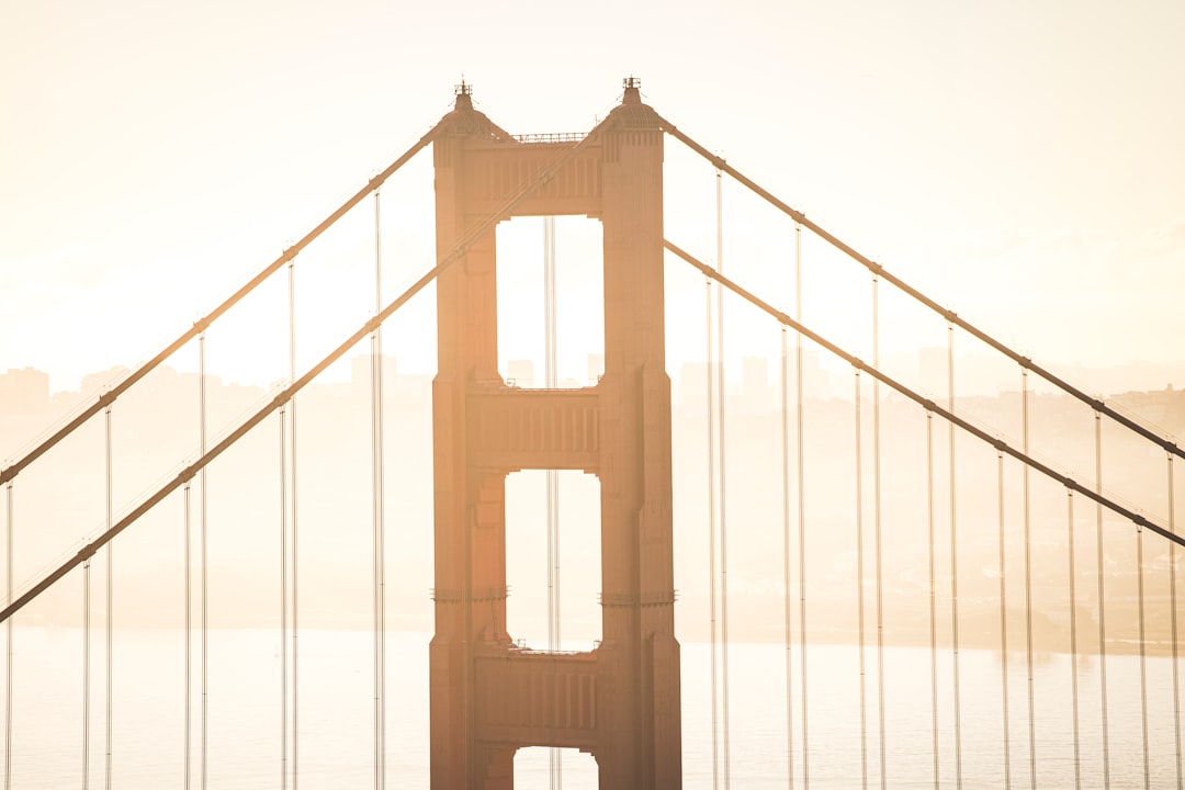 golden gate bridge in grayscale photography