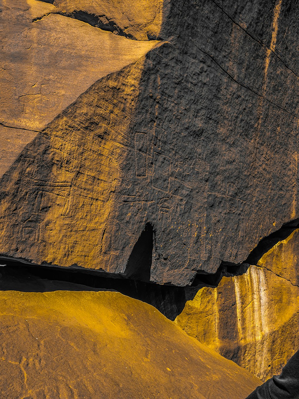 brown and yellow rock formation