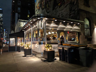 people in restaurant during night time