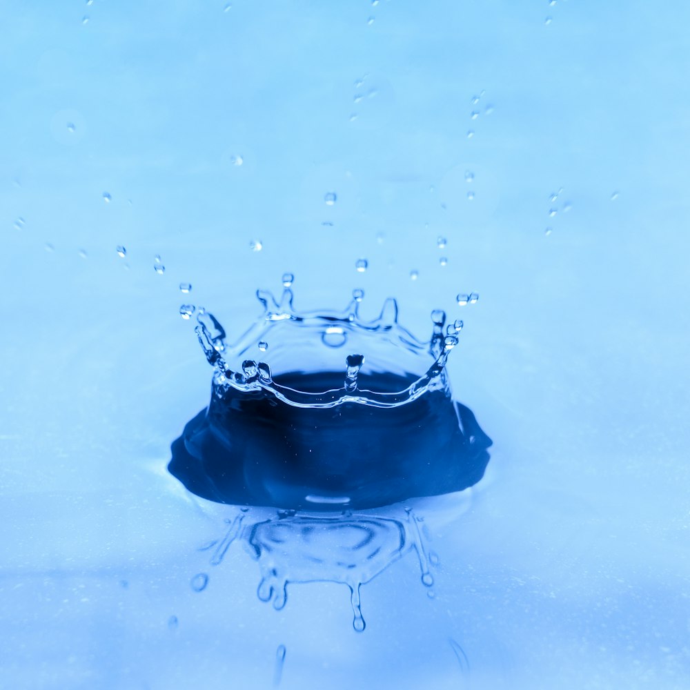 gota de agua sobre el agua durante el día