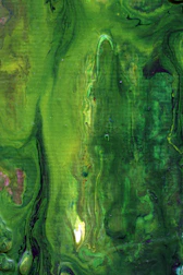 Subtle green accents flowing upward over a deep navy background.