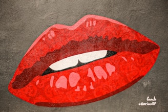 red and black heart shaped textile