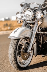 black and silver cruiser motorcycle