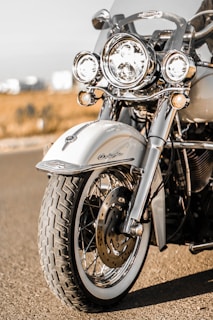 black and silver cruiser motorcycle