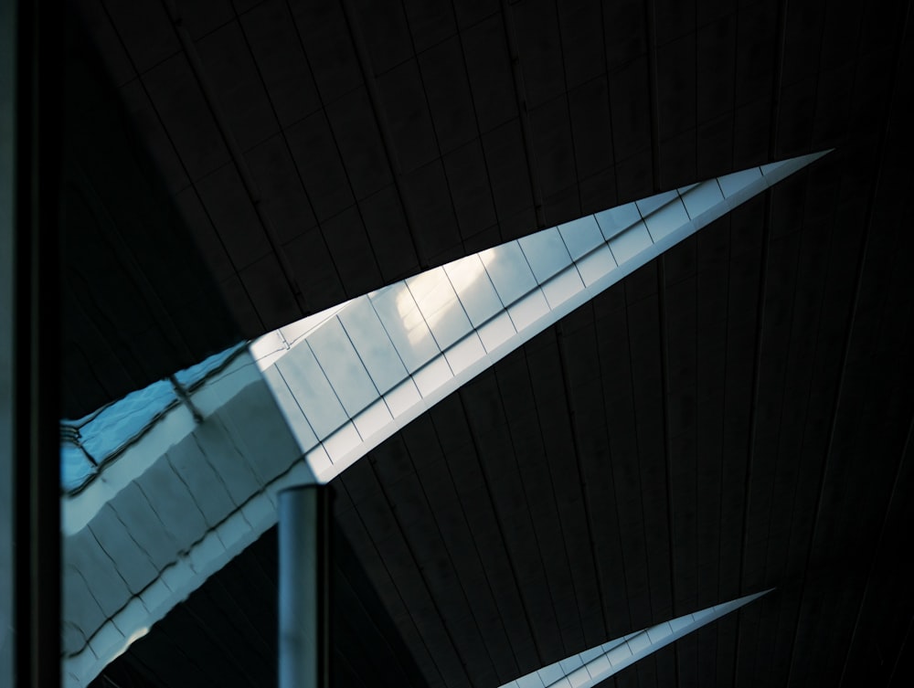 black and blue glass building