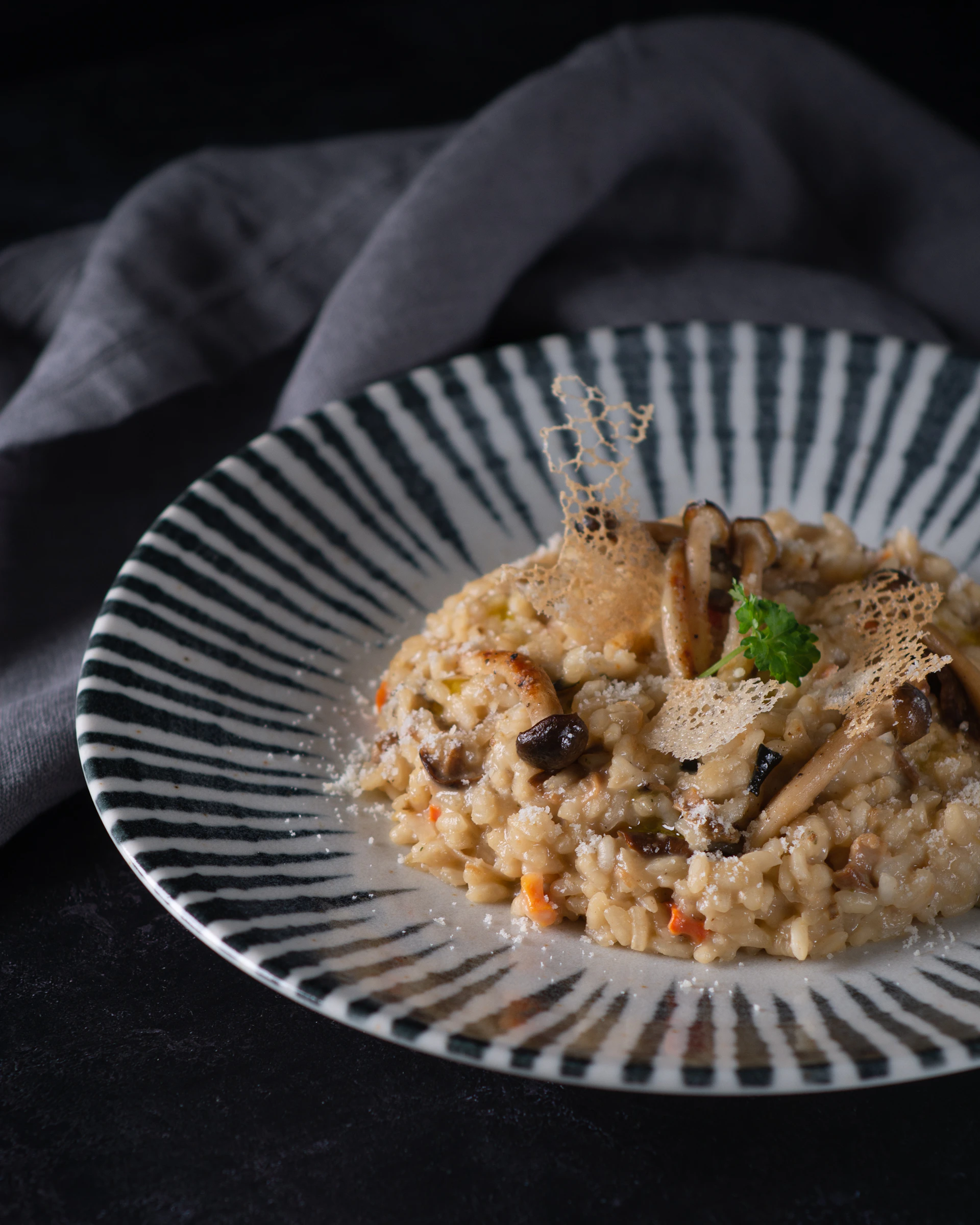 cooked rice with green vegetable on white round plate