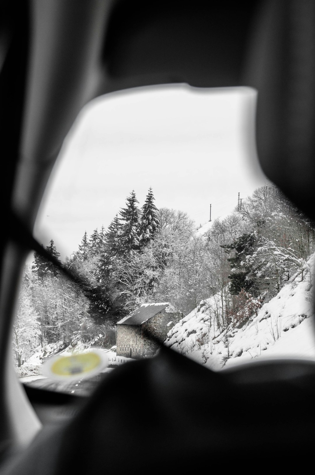 snow covered road during daytime