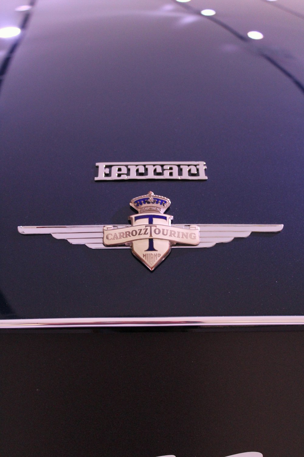 a close up of the emblem on a car