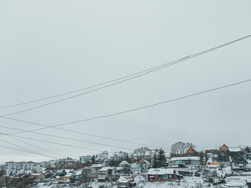 white and red buildings under white sky during daytime