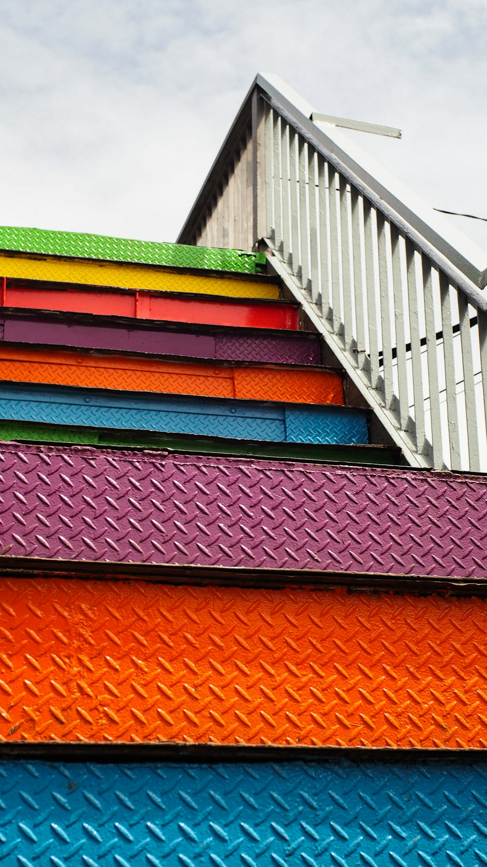 red blue green and yellow concrete building