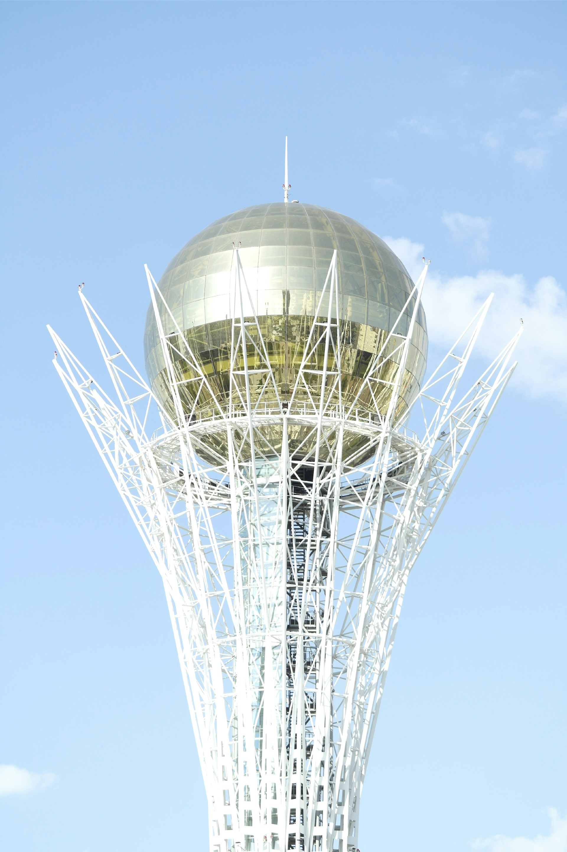 white and gray round building