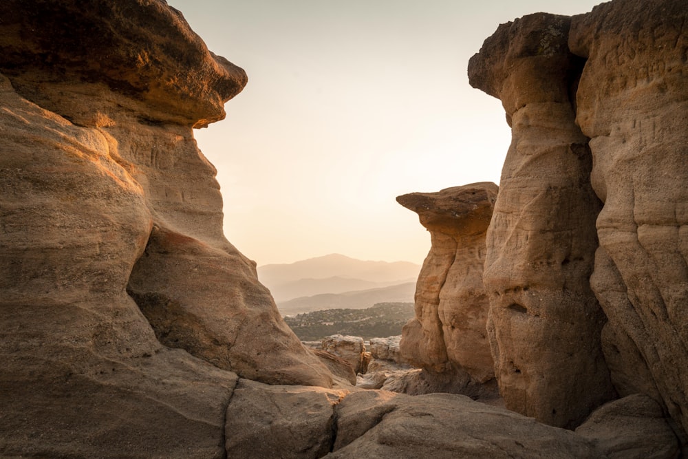 brown rock formation during daytime