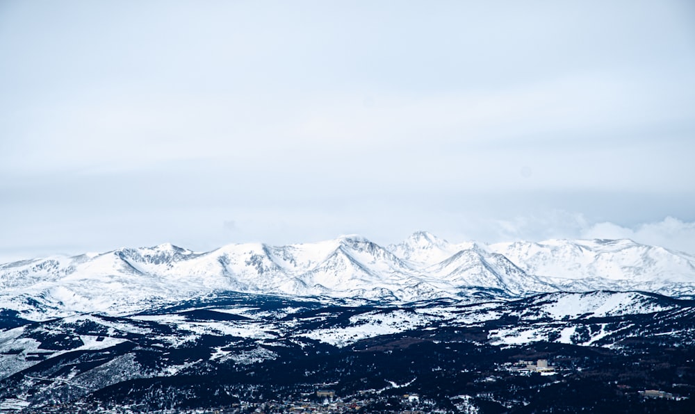 snow covered mountain under cloudy sky during daytime