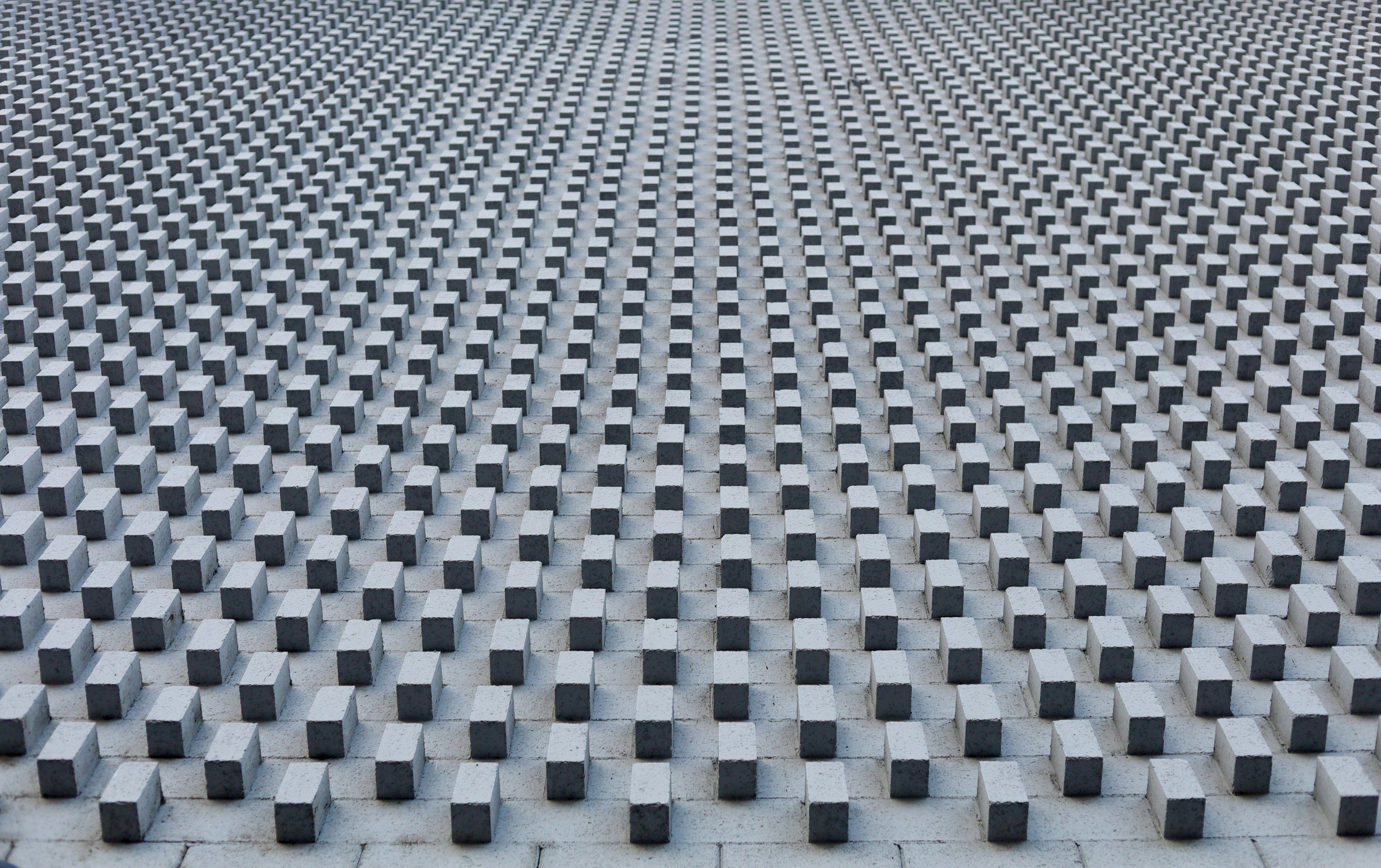 white and black concrete blocks