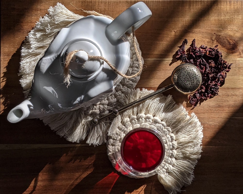 white ceramic bowl on white ceramic plate