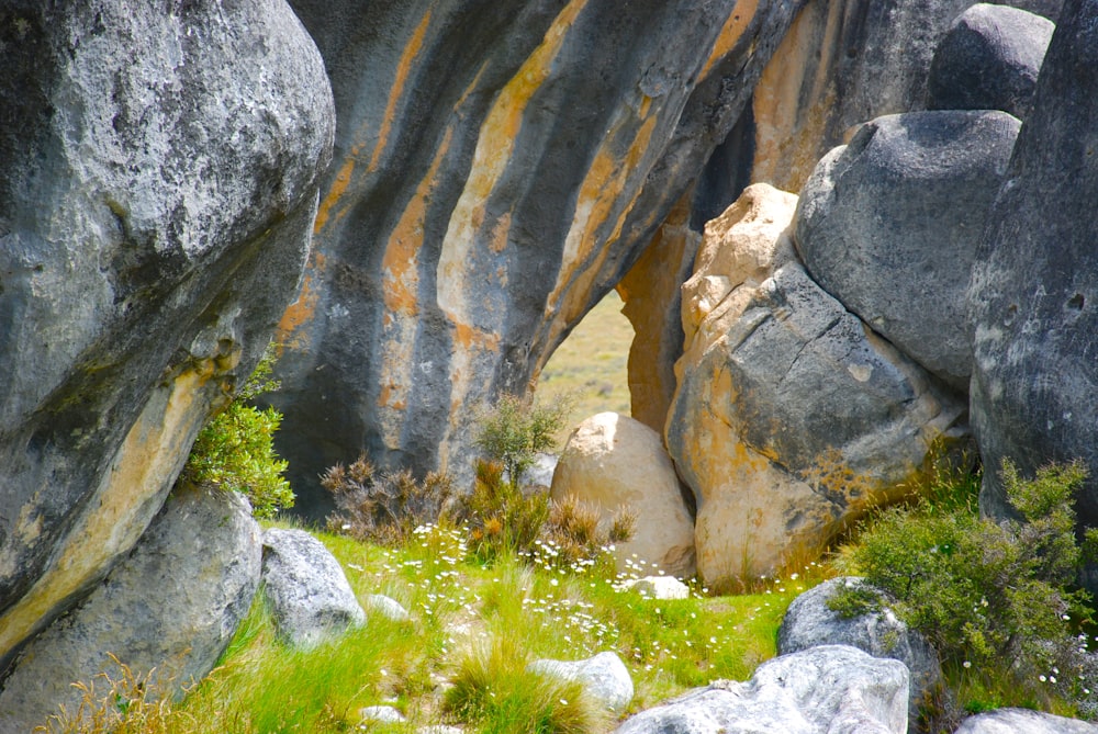 gray rock formation during daytime